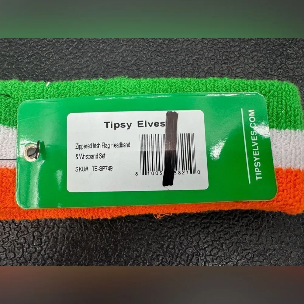 3/$20 Tipsy Elves Green/Orange/White Headband One Size